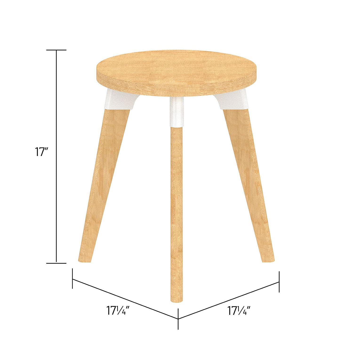 Safco RESENDTNA 14 Inch Diameter Resi Small Maple Accent Coffee Side Corner Sofa Living Room Office Lounge Bedside Nightstand End Table, Natural