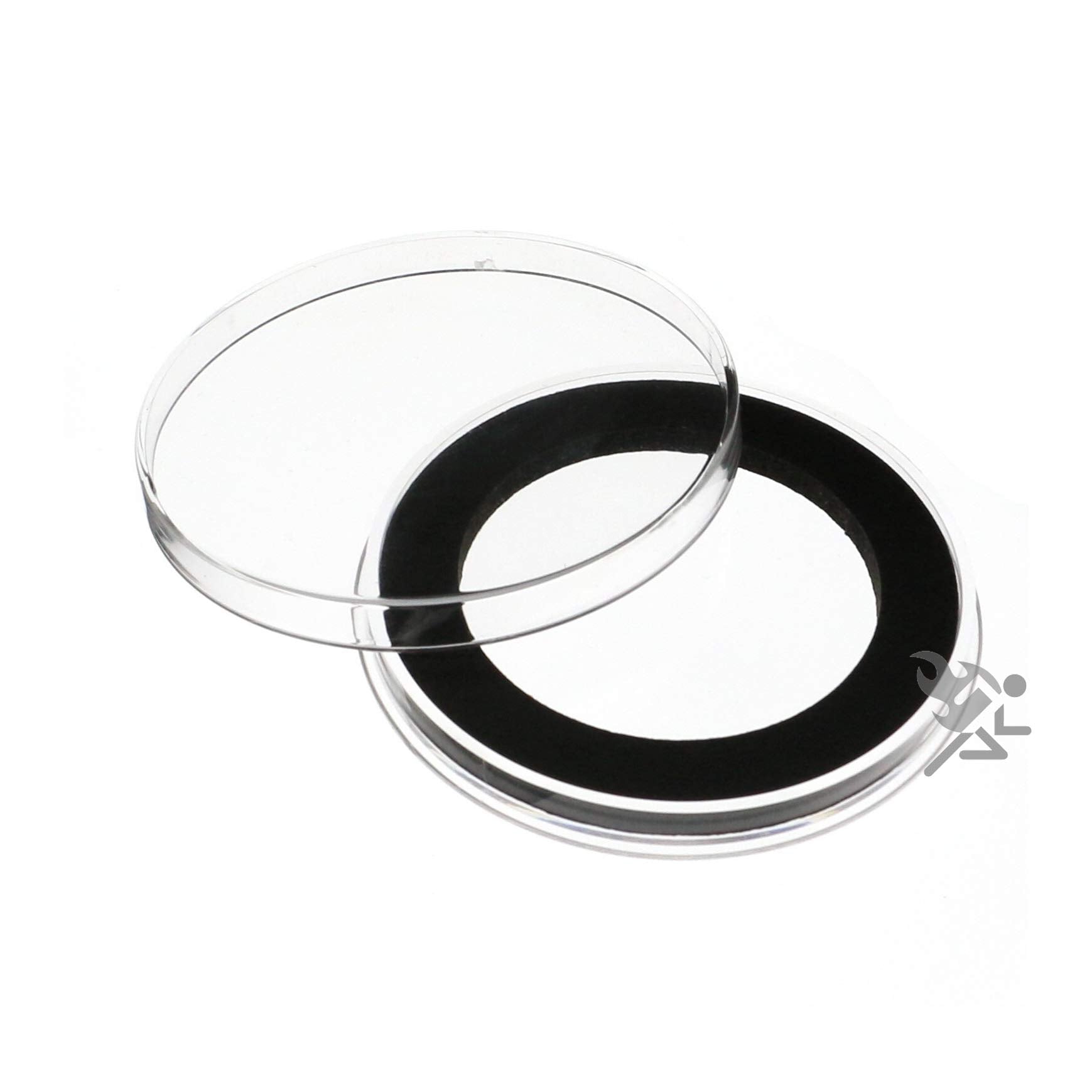 Y48Mm Black Ring Coin Capsules For 2Oz Libertads, Pack Of 5.