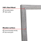 Kinlink Square 10X10 Picture Frames Grey, Solid Wood Frames With Acrylic Plexiglass For Pictures 6X6 With Mat Tabletop And Wall