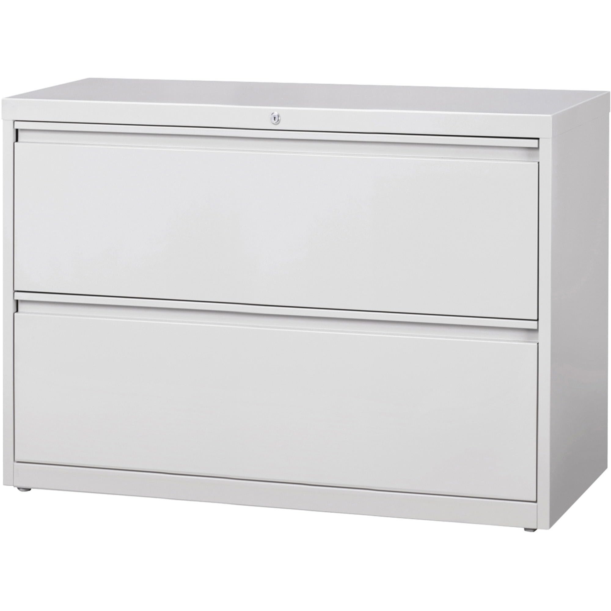 Lorell 2-Drawer Lateral File, 42 By 18-5/8 By 28-1/8-Inch, Gray