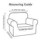 Turquoize Stretch Sofa Slipcover Chair Slipcover 1 Piece Chair Covers For Living Room Armchair Covers Slipcovers With Jacquard Fabric And Elastic Bottom Pet Furniture Protector (Armchair, Black)