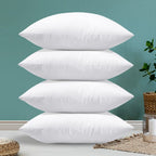 Otostar Pack Of 4 Throw Pillow Inserts, 12 X 20 Rectangle Cushion Inner Soft Fluffy Plump Stuffer Cushion Pads White Decorative