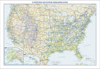 Globe Turner USA Interstate Highways Wall Map Paper Multi 22.75" x 15.5"