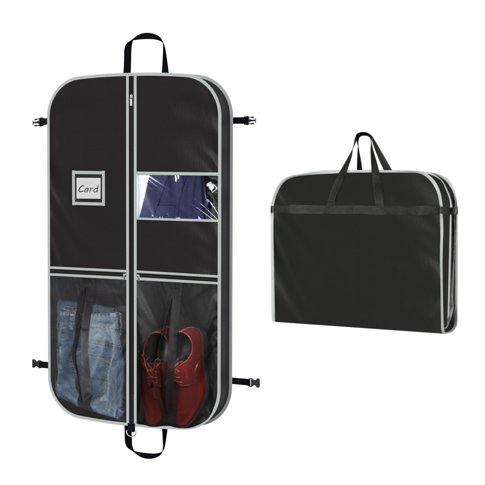 Zilink Upgrade 43 Garment Bag for Suit, Leather,Fur, Mink Coat and Sweater with 3.9 Gusset and Stable Buckles Heavy Duty, Hangin