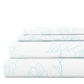 Linen Market 3 Piece Sheet Set Patterned, Queen, Vine Aqua
