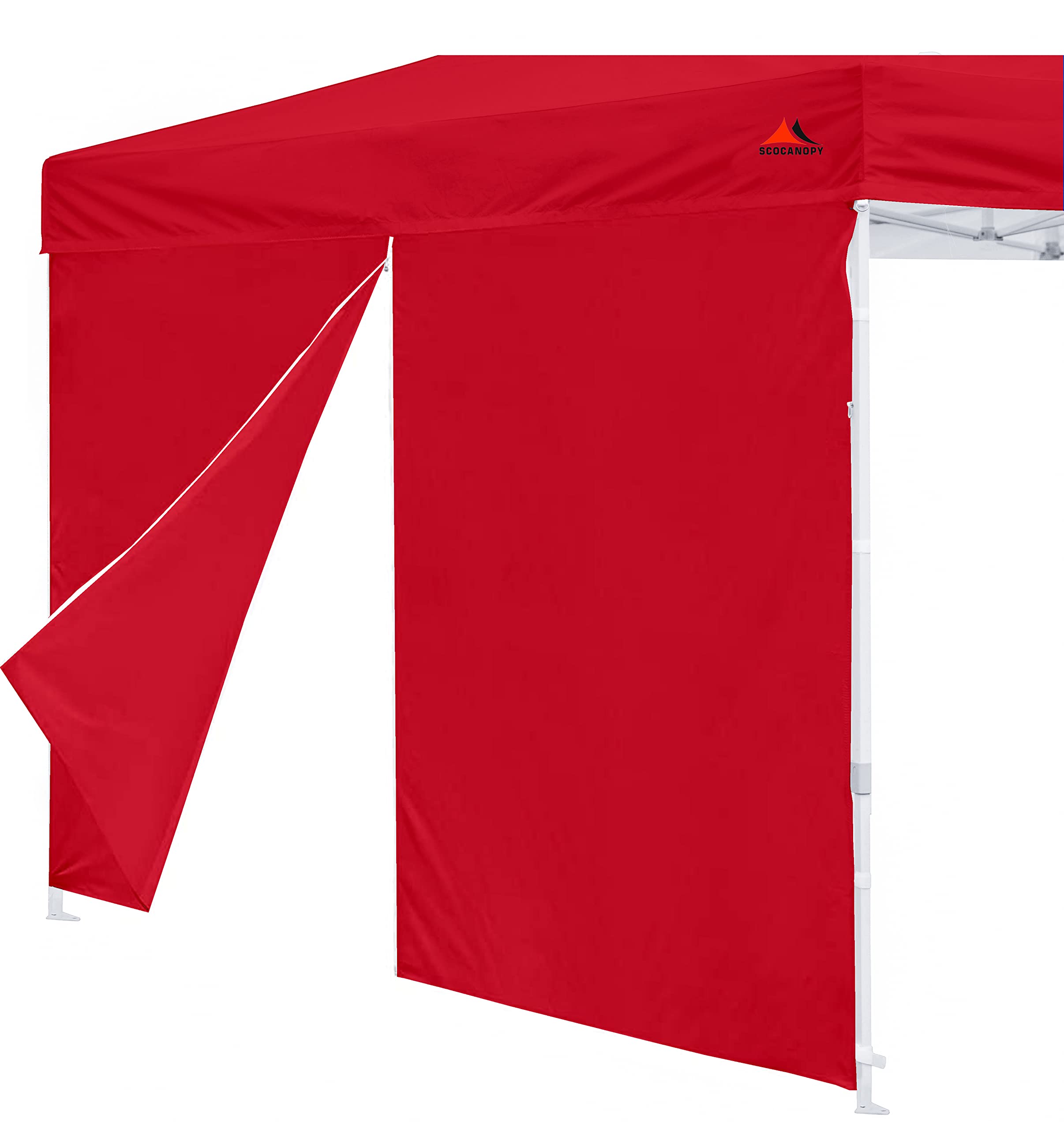 Scocanopy Door For 10X10 Canopy Frame One Central Zipper Design For Easy Entry And Exit,1 Pack Canopy Door Only,Red