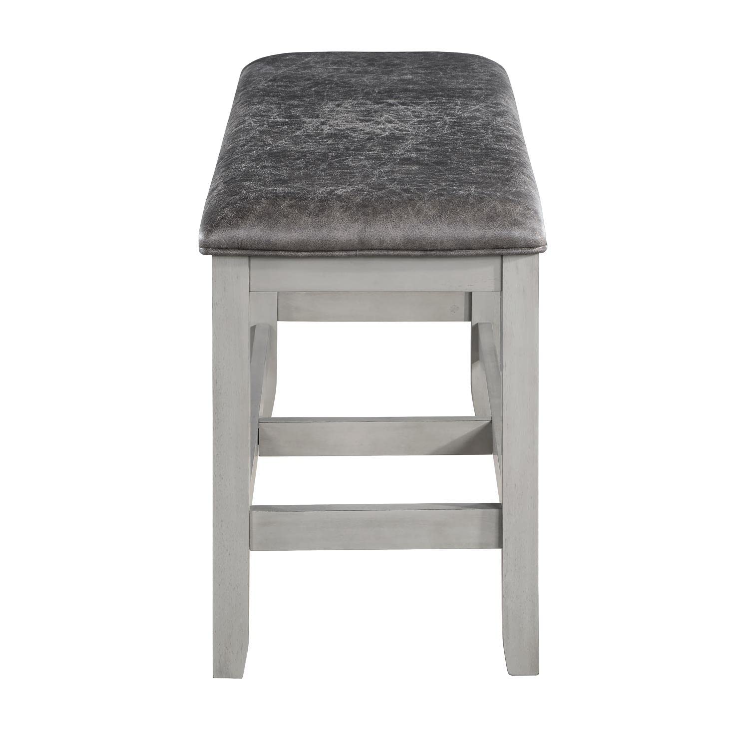 Steve Silver Hyland Stone Gray Wood Counter Bench