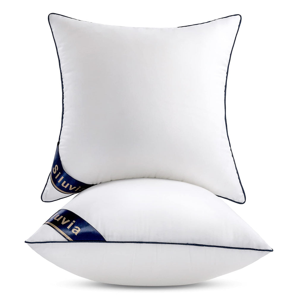 Siluvia 22'X22' Pillow Inserts Set Of 2 Decorative 22 Pillow Inserts-Square Interior Sofa Throw Pillow Inserts With 100% Cotto