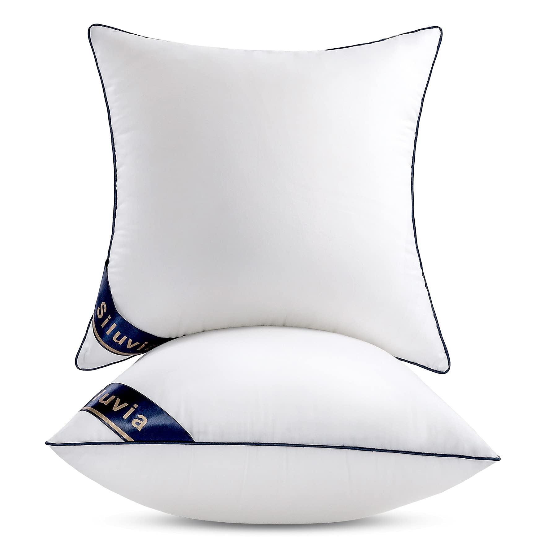Siluvia 22'X22' Pillow Inserts Set Of 2 Decorative 22 Pillow Inserts-Square Interior Sofa Throw Pillow Inserts With 100% Cotto