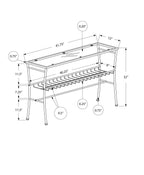 Monarch Specialties I Accent, Console Table, SILVER