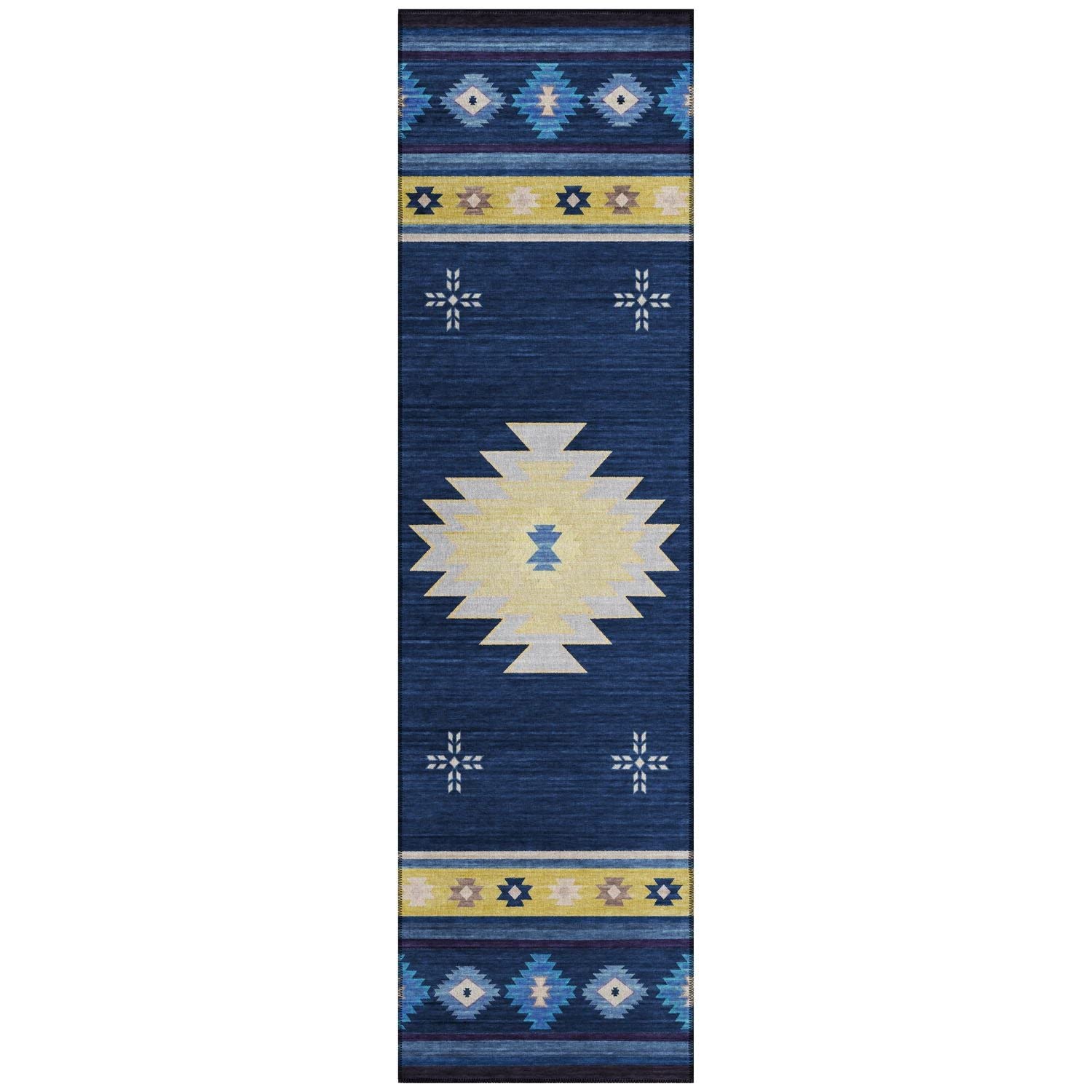 Phoenix Ph4 Blue Southwestern Rug Runner 2' 3" X 7 ' 6"