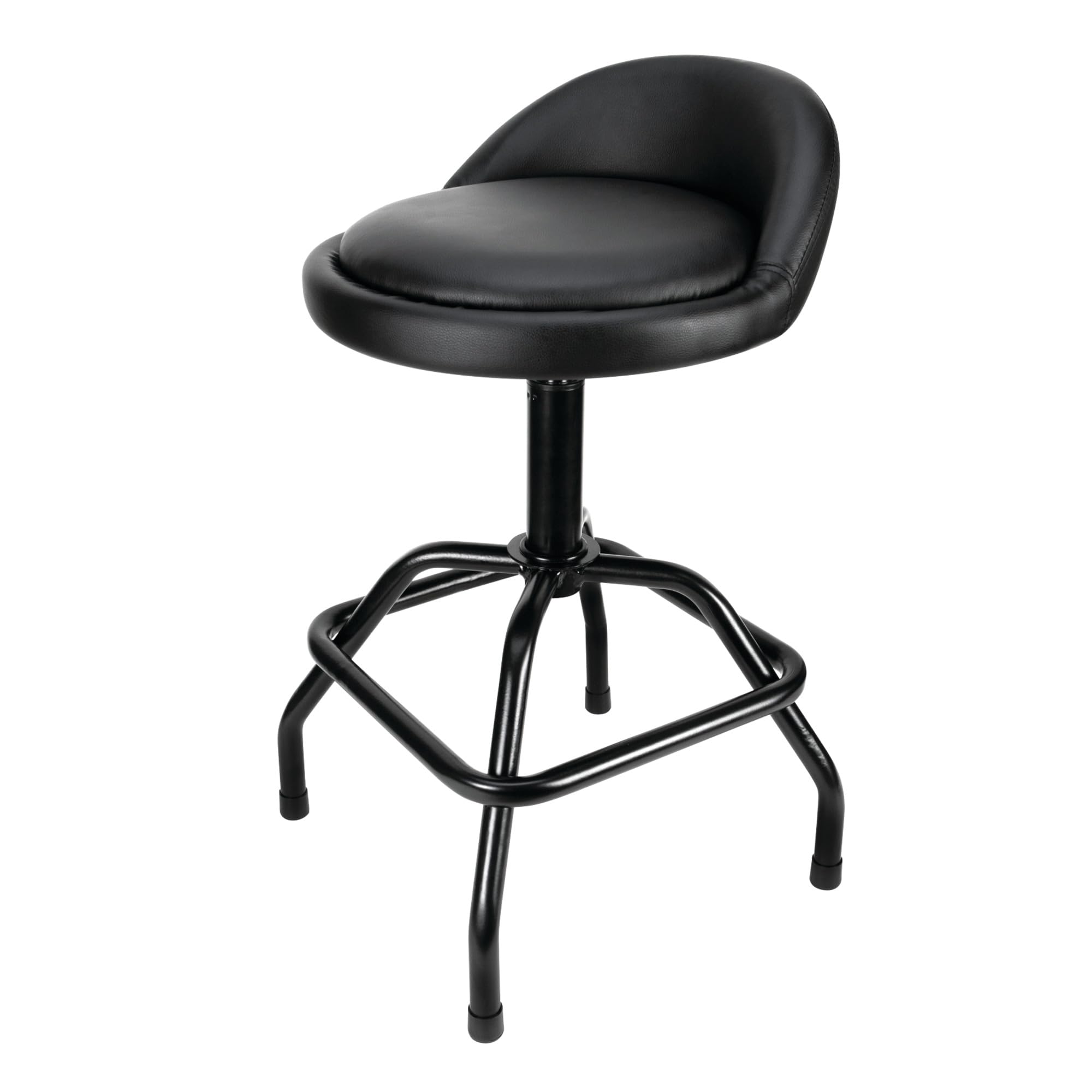 Performance Tool W85011 Adjustable Height Bar Stool, Pneumatic Swivel Bar Stool With Back Support, 360 Degree Swivel, Heavy Duty