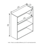 Furinno Pasir 3-Tier Open Shelf Bookcase, Blackwood