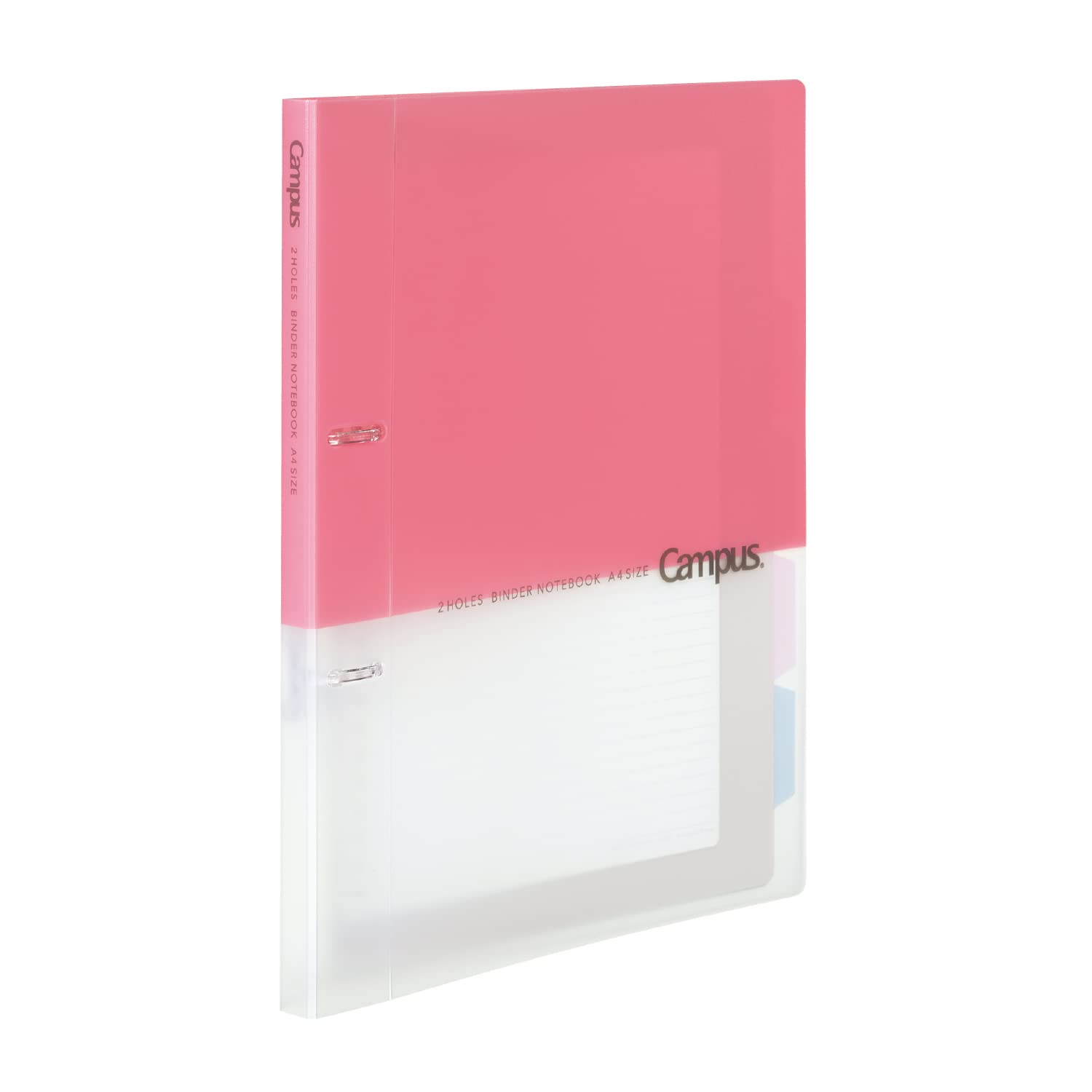 KOKUYO Campus A4 2-Ring Loose Leaf Binder, Pink, Holds Up to 100 Sheets, Japan Import (RU-PP158P)