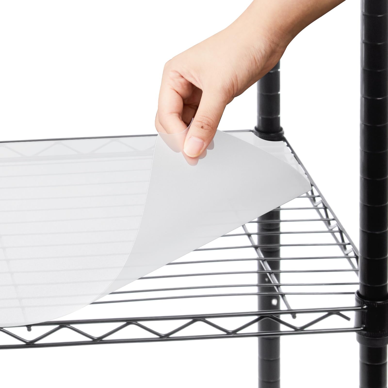 Sliner 8 Pack 24 x 48 Inch Wire Shelf Liner Clear Plastic Waterproof Liners for Organizing Metal Rack Shelves, Kitchen Cabinets,