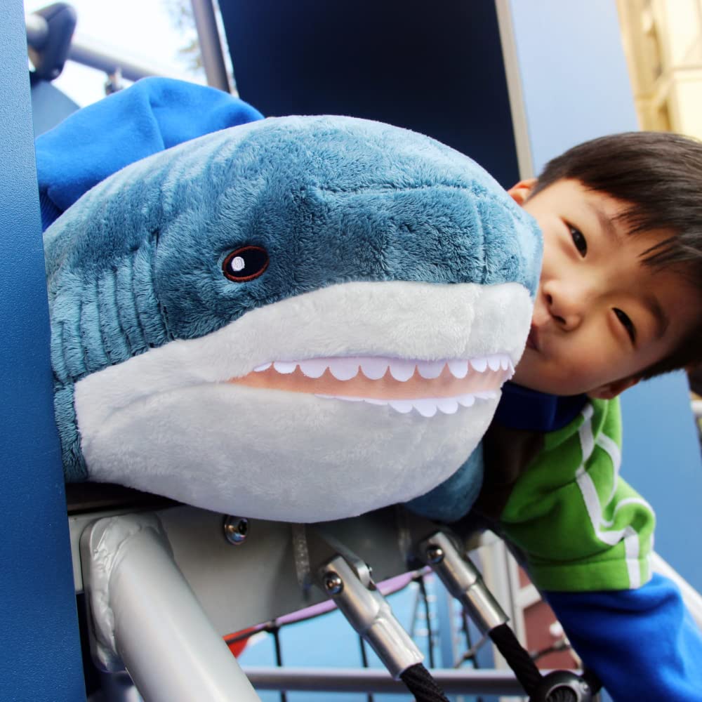 Ryttir 31 Inch Xl 15% Giant Shark Stuffed Animals,Chubbier Shark Pillow Soft Shark Plush Shark Plushie Stuffed Shark D  Cor, Per