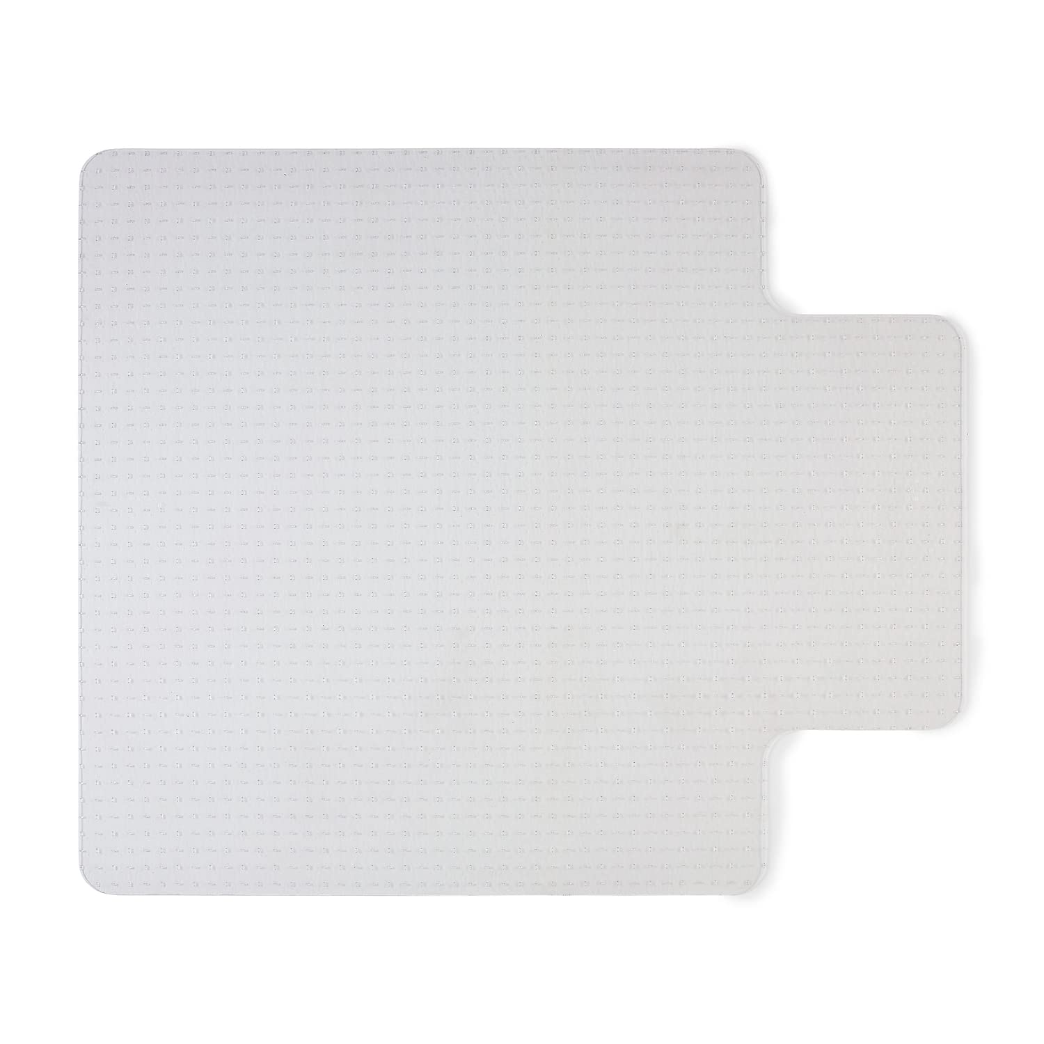 Staples Office Chair Mat, Clear Floor Mats with Lip, Flat-Pile Carpets, Extended Under-Desk Coverage, 53 x 45 Inch, Smooth Glide