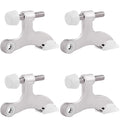 Obtanim 4 Pack Hinge Pin Door Stopper Heavy Duty Metal Adjustable Door Stops With Rubber Bumper Tips (Silver)