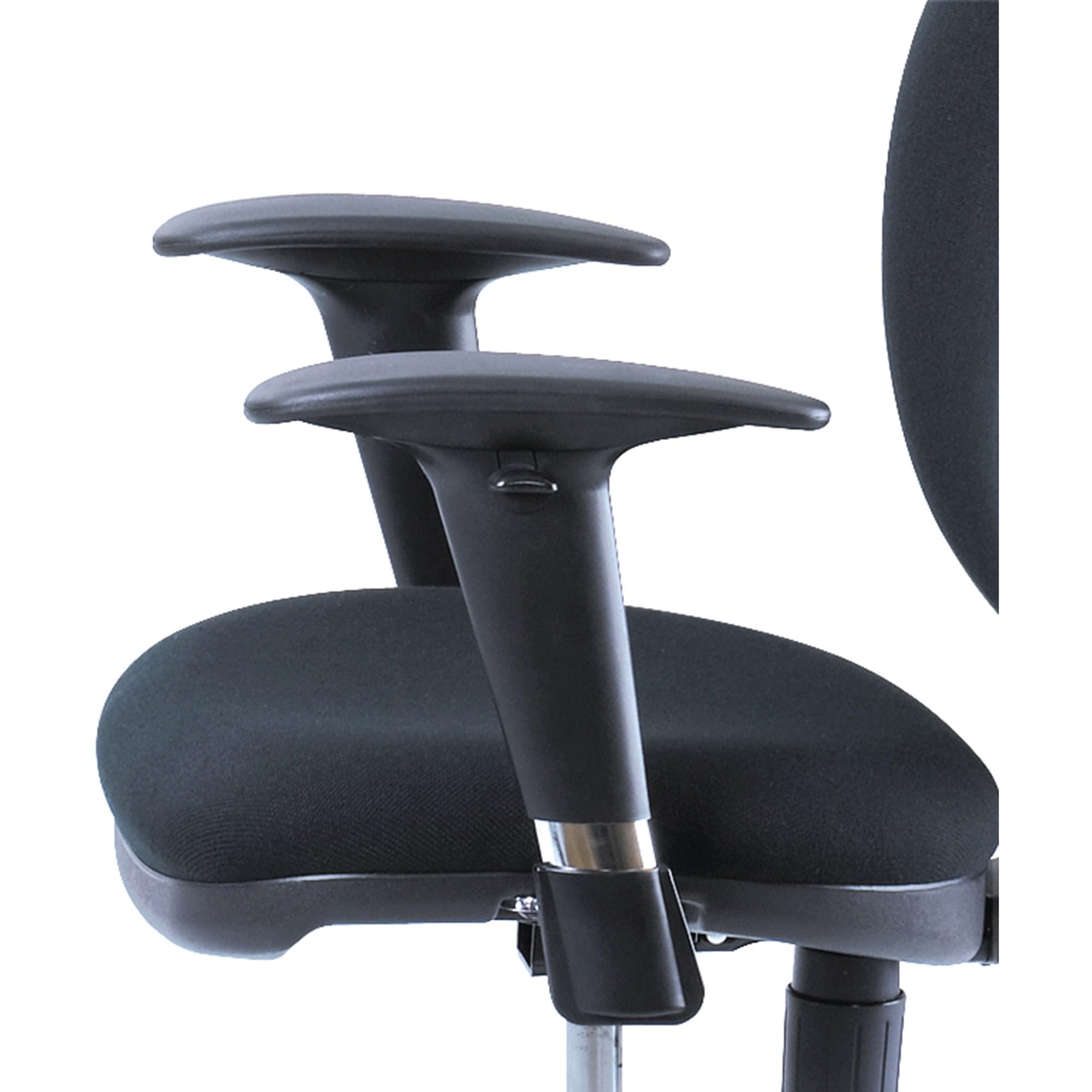 Safco Adjustable Arm Set For Metro Extended Height Chair, Black/Chrome