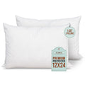 Pillowflex Set Of 2 (12X24) Premium Polyester Pillow Inserts - European Rectangle Pillow Forms, Machine Washable, Sham Pillow In