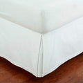 King Size Luxury Tailored Bed Skirt 14'' Drop Pleated Styling Dust Ruffled Solid White New