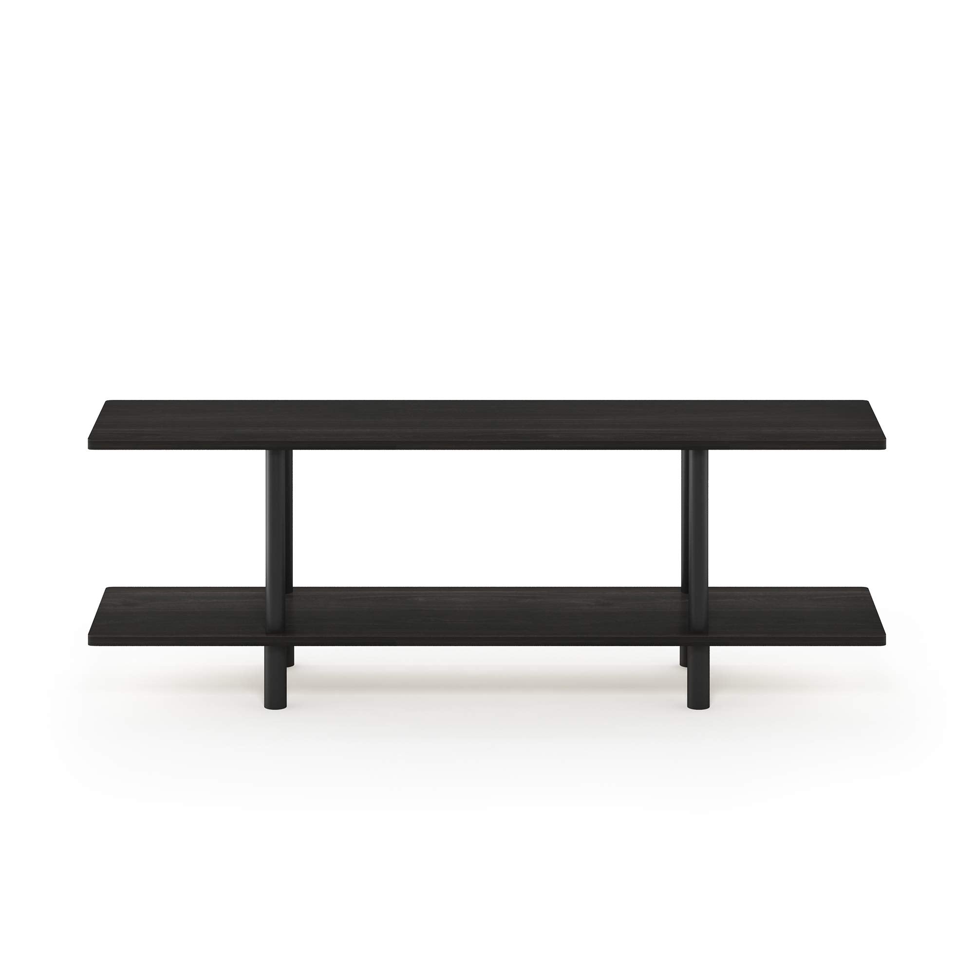 Furinno Turn-N-Tube 2-Tier Multipurpose Wide Shelf, Espresso/Black