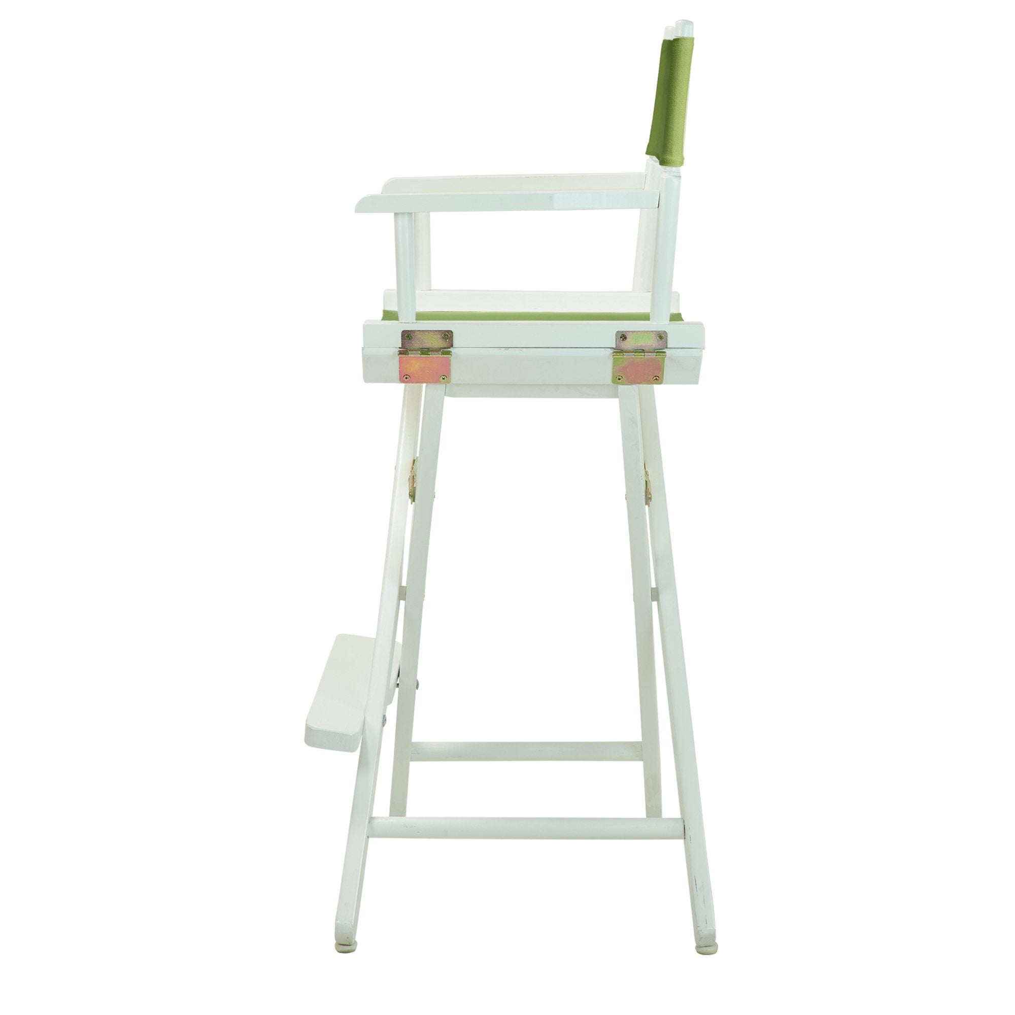 Casual Home Director'S Chair, 30"-Bar Height, Whiteframe/Lime Green Canvas