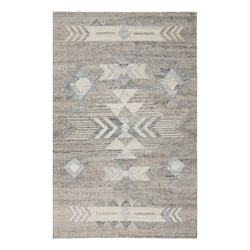 Kosas Home Alpena 60 x 96 Transitional Polyester Fabric Area Rug in Gray