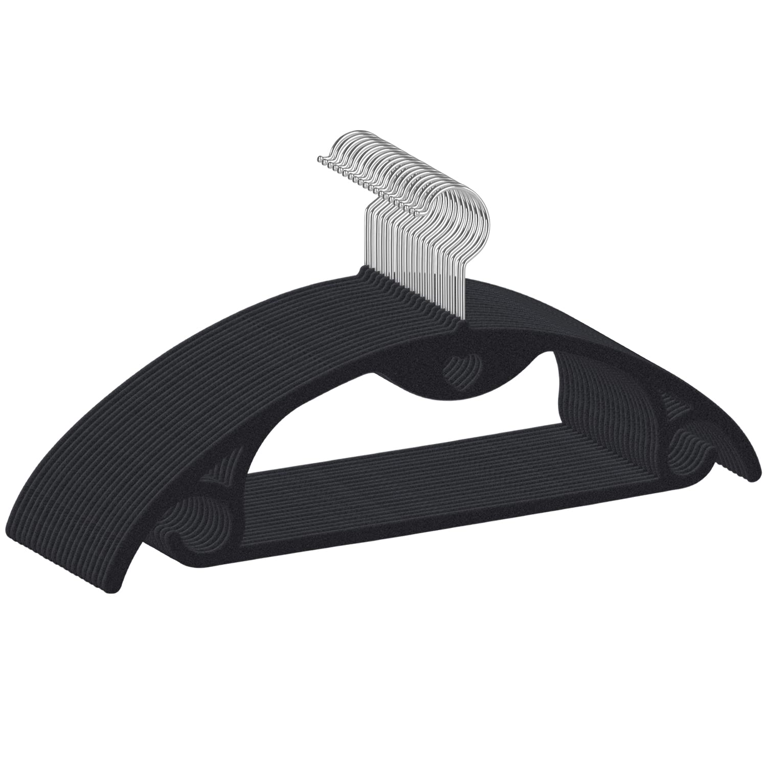IEOKE Velvet Hangers, 50-Pack No Shoulder Bumps Suit Hangers Ultra Thin Space Saving 360 Degree Swivel Heavy Duty Hook Durable H