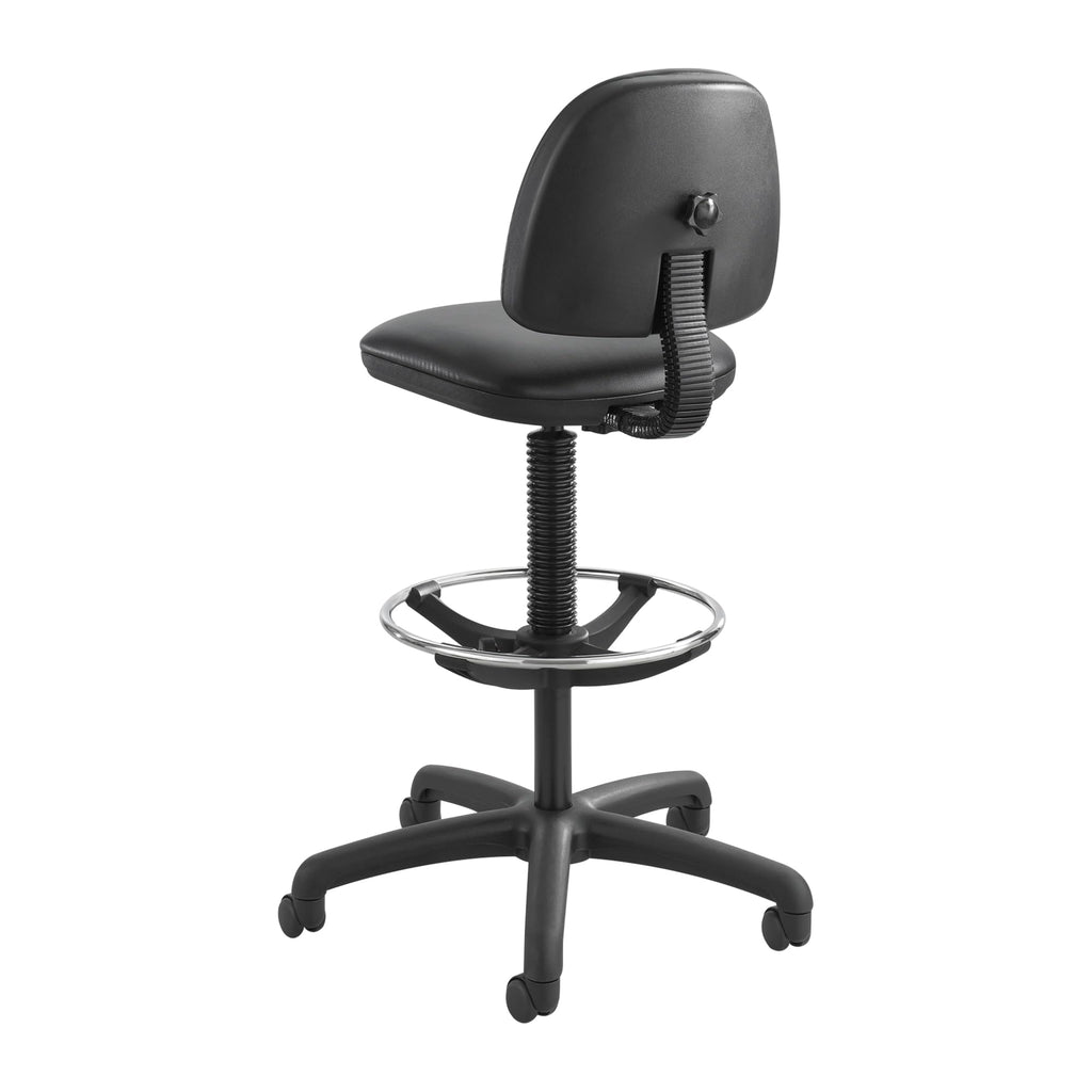 Safco® Precision Extended Height Swivel Stool With Adjustable Footring Stool,Vinyl Drafting,Bk (Pack Of2)