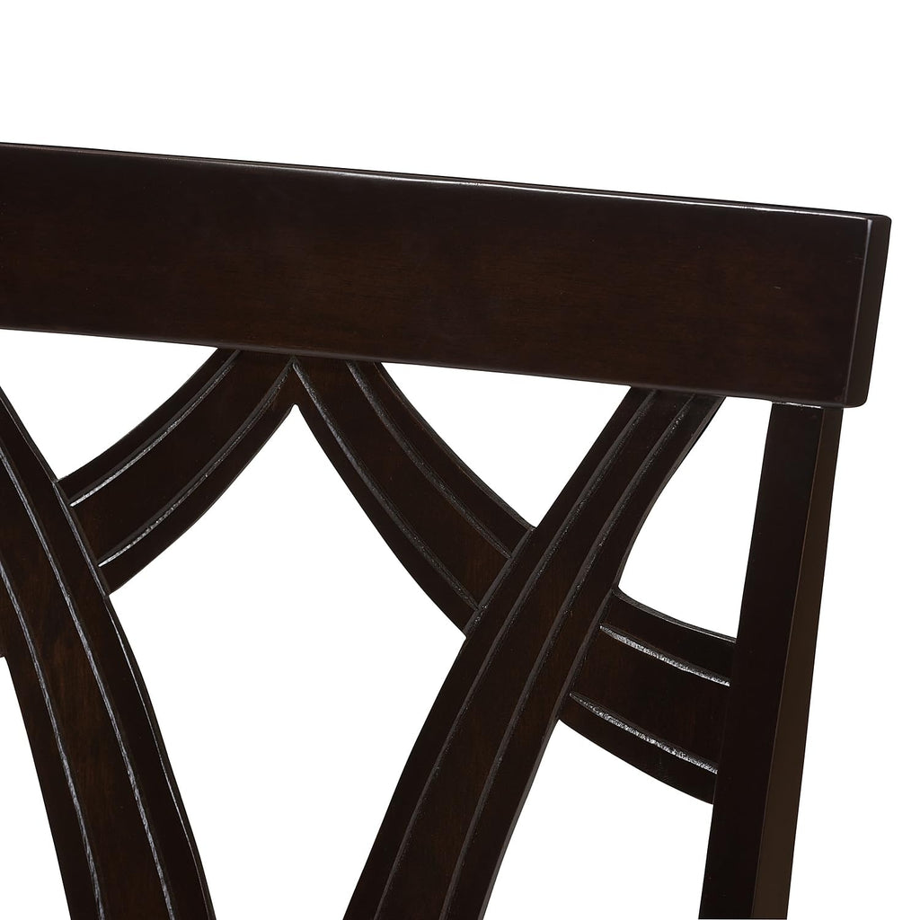 Baxton Studio Sylvia Contemporary Fabric Dining Chair, Grey and Dark Brown, 2/Set (142-2PC-8028-HT)