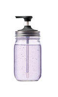 Jarware Soap Pump for Regular Mouth Mason Jars, 6'', Black
