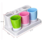 Eslite Toothbrush Toothpaste Holder Stand - Bathroom Organizer, 9.8"x6.3"x4.3", Available in White, Pink, Green, Blue - Model YSJ-3