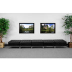 Flash Furniture HERCULES Imagination Series Black LeatherSoft Five Seat Bench