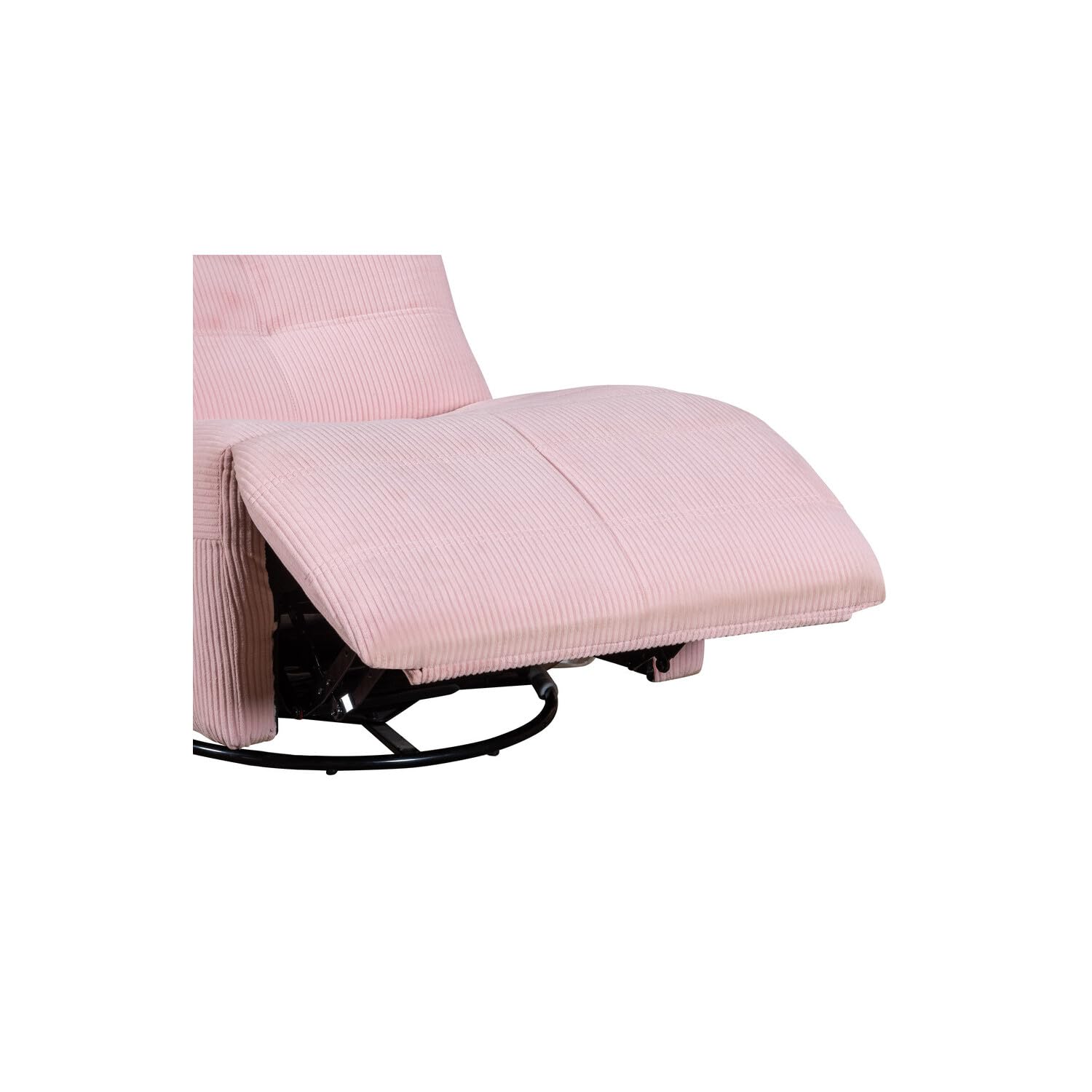 Lilola Home Georgena Pink Corduroy Swivel Glider Recliner
