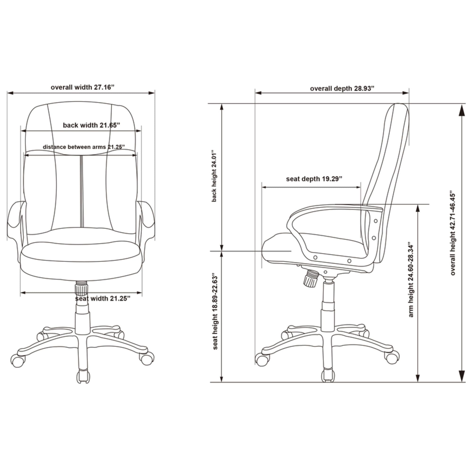 Lorell Chadwick Executive Leather Black High-Back Chair