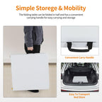 Bestoffice Camping Folding 4 Foot Plastic Table, White