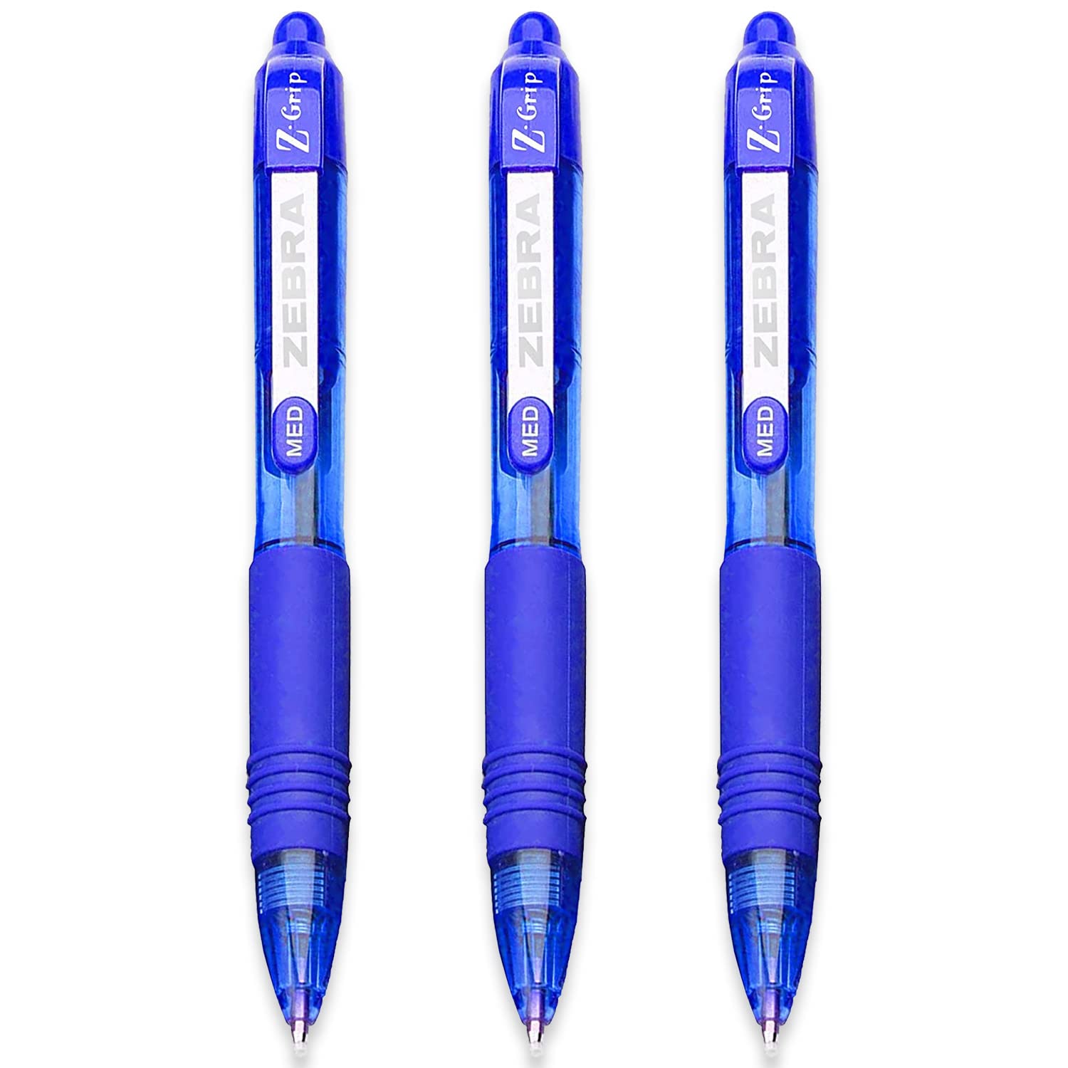 Zebra Z-Grip Smooth Mini Retractable Ballpoint Pens - 1.0Mm - Blue - Pack Of 3