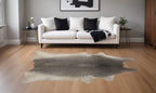 HomeRoots Cowhide Rug 5X7 Black & Silver