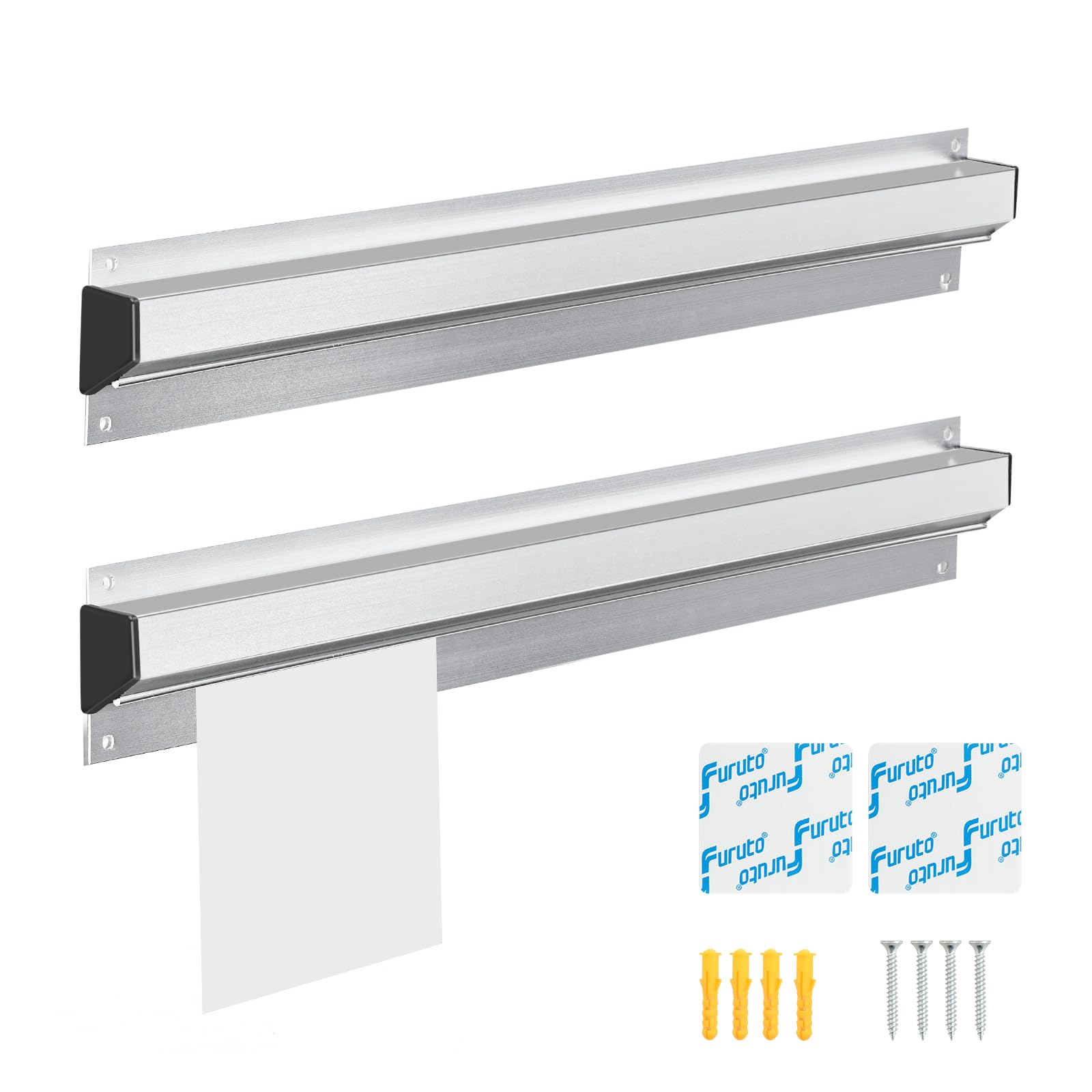Restaurant Ticket Holder, 16/18/24/28/30' Check Rack Order Receipt Rail Display Slide For Commercial Kitchen Cafes Pubs Bars 2