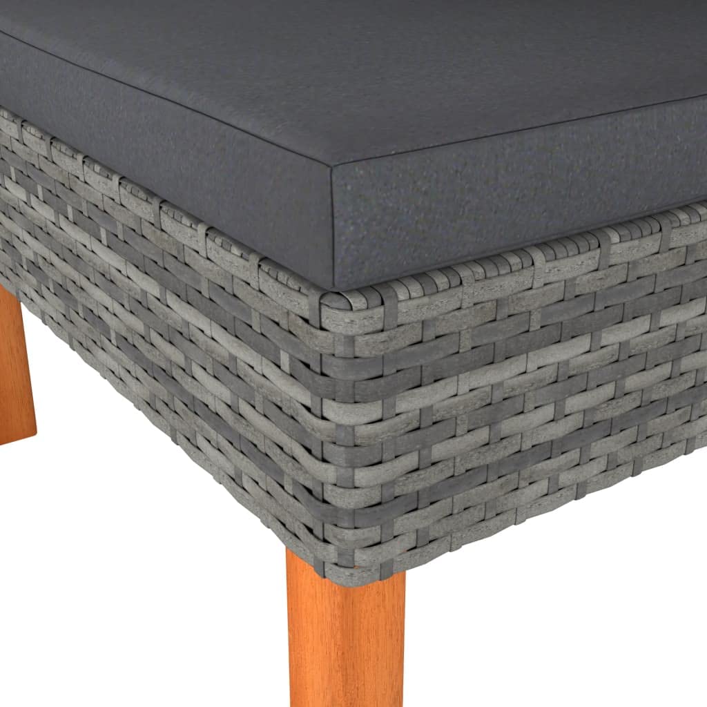 vidaXL Corner Sofas 2 pcs - Modular Outdoor Seating Solution with Removable and Washable Cushion Covers, Solid Eucalyptus Wood Legs - Contemporary Designed Sofas