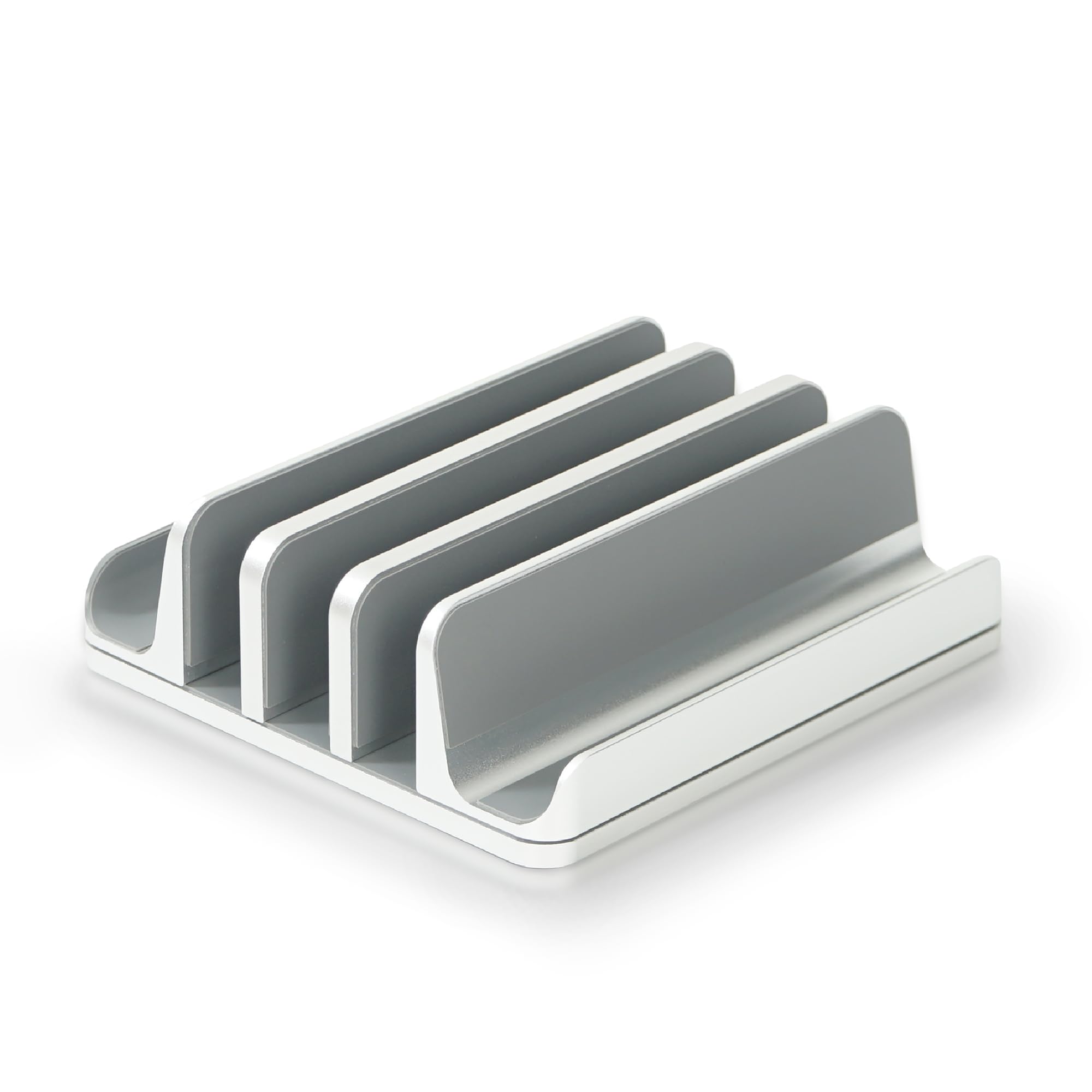 Multiple Laptop Holder Vertical - Adjustable Laptop Vertical Stand Holds 5 Devices, Fits All MacBooks Laptops Tablets and Mobile