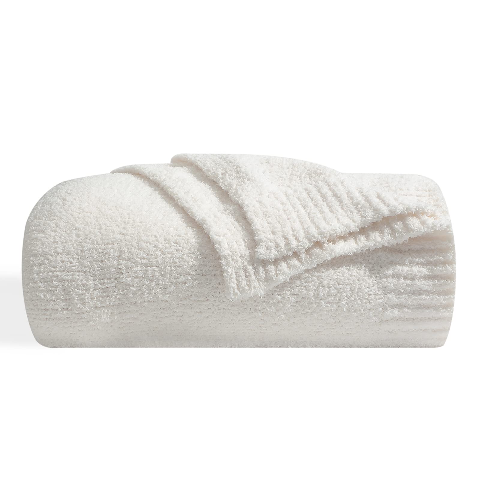 Bearberry Super Soft Fluffy Throw Blanket Lightweight Cozy Warm Bed Blankets For Couch Bed Sofa All Season (Cream, 60   X80   )