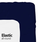 Microfiber 2 Navy Twin Xl Fitted Bottom Bed Sheets (2-Pack) 1800 Ultra Soft And Comfy - 15'' Deep Pocket, 39'' X 80'' Great For