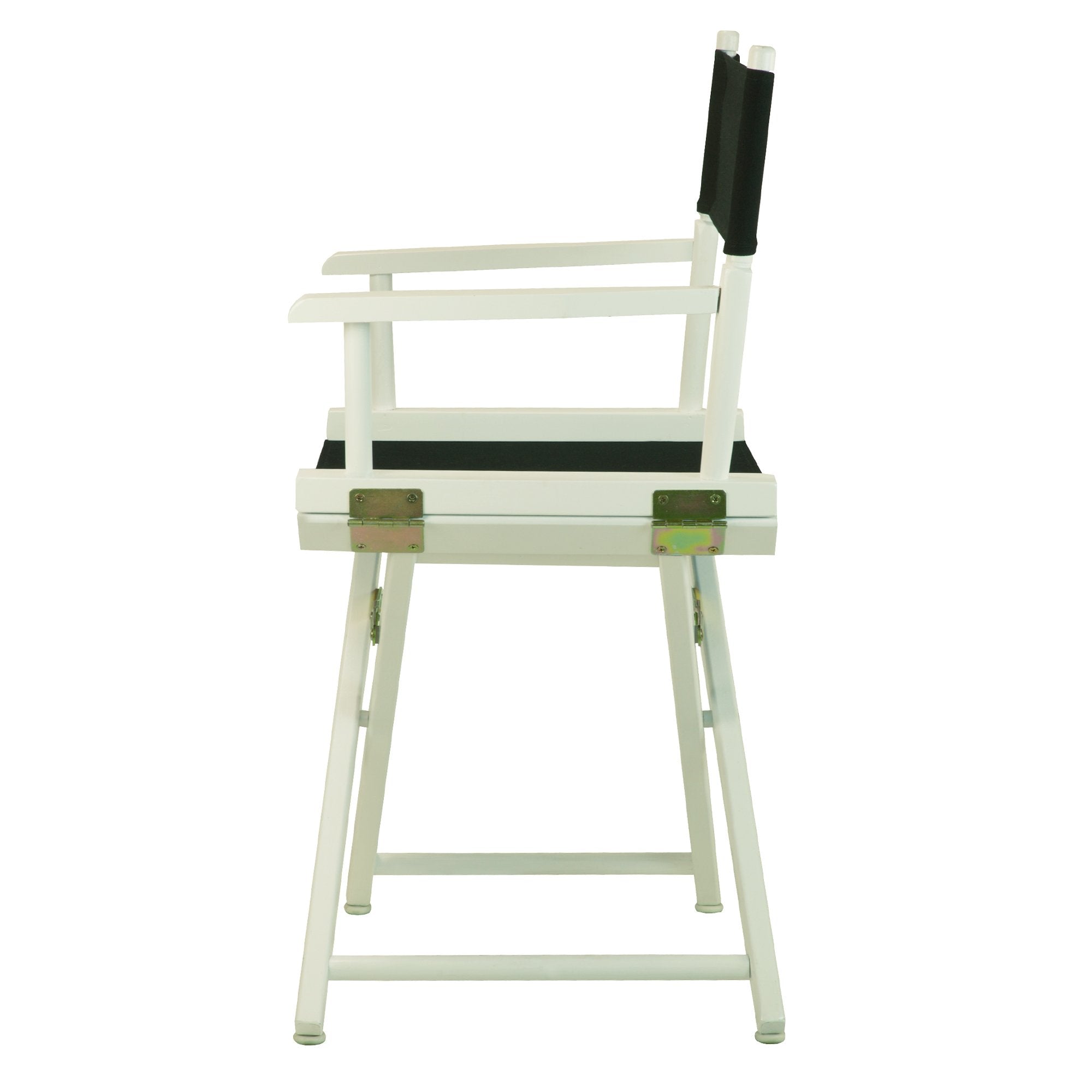 Casual Home 18" Director'S Chair White Frame With Black Canvas
