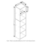 Furinno Luder Bookcase / Book / Storage, 5-Tier Cube, White