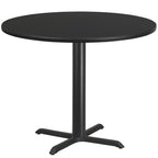 Flash Furniture 42'' Round Black Laminate Table Top with 33'' x 33'' Table Height Base