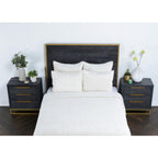 Kosas Home Dimitry 20X26 Rayon Velvet And Solid Cotton Standard Sham In Ivory