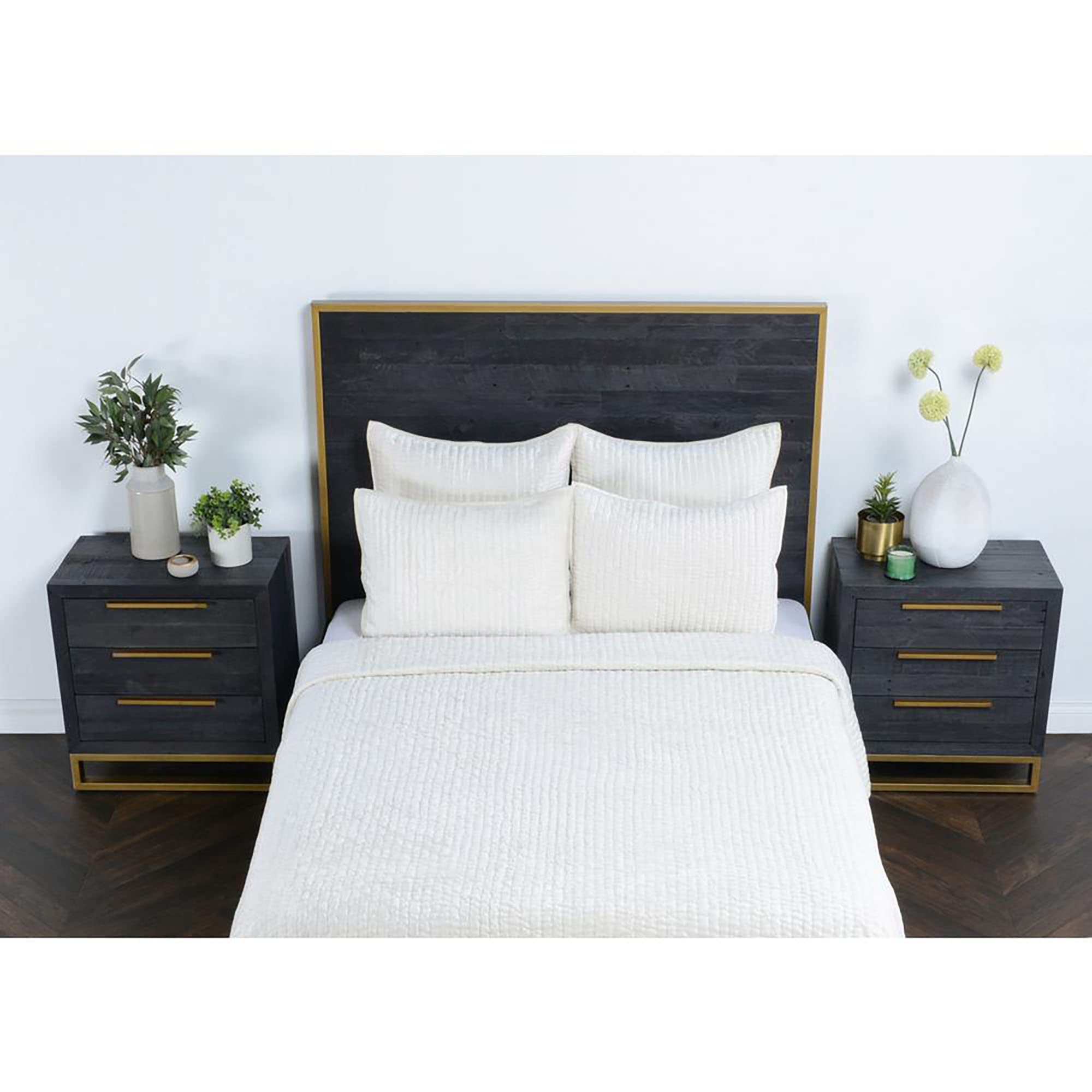 Kosas Home Dimitry 20X26 Rayon Velvet And Solid Cotton Standard Sham In Ivory