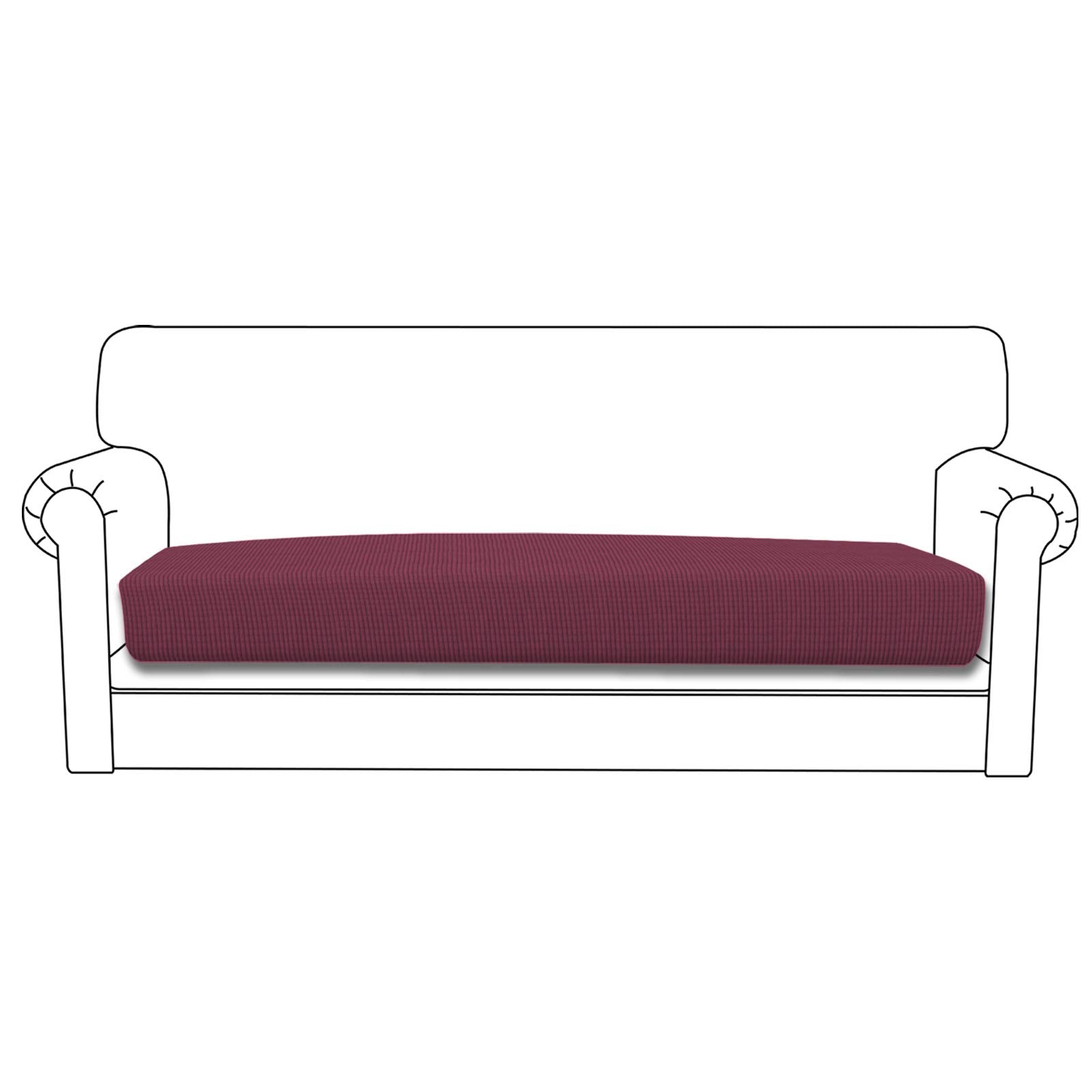 Easy-Going Stretch Cushion Cover Sofa Cushion Furniture Protector Sofa Seat Sofa Slipcover Sofa Cover Soft Flexibility With Elastic Bottom( Sofa Cushion,Greyish Green)